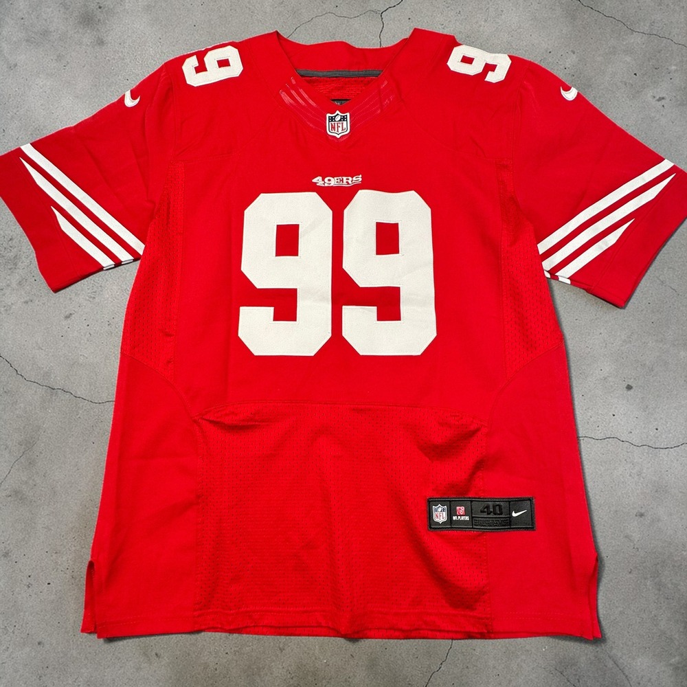 Nike San Francisco 49ers Aldon Smith #99 Jersey Mens Size 40 Red NFL On Field